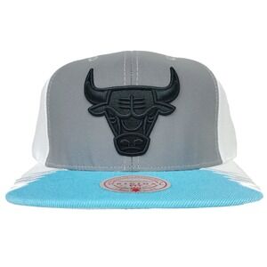 Chicago Bulls‎ Mitchell & Ness NBA Snapback Hat Cap 3D Logo Jordan 5 Hookup NWT